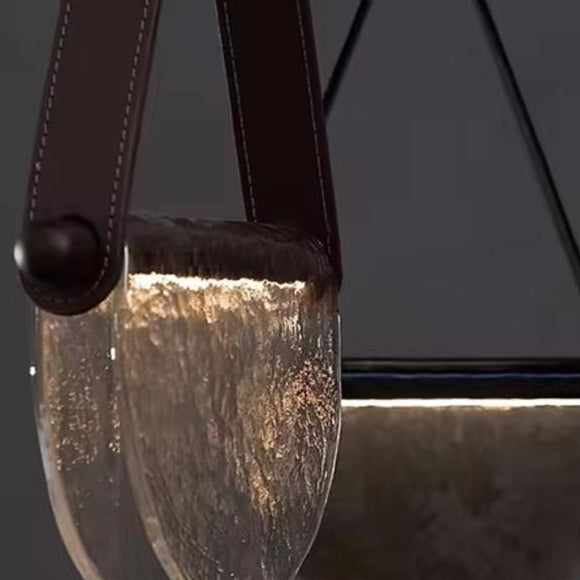 Artistic Luxury Bend Glass Pendant Light