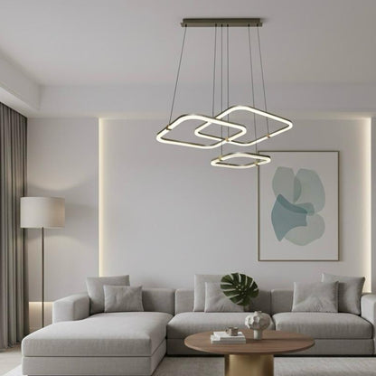 Modern Triple Square Chandelier