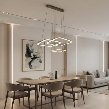 Modern Triple Square Chandelier