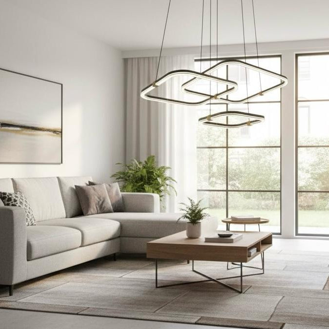 Modern Triple Square Chandelier