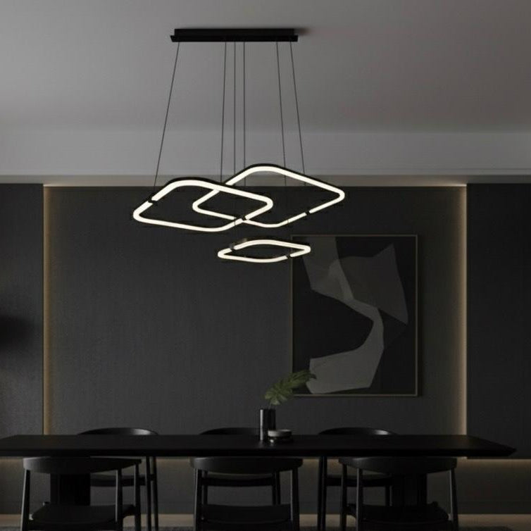 Modern Triple Square Chandelier