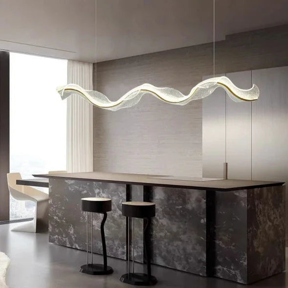 Artistic Acrylic Wave Chandelier