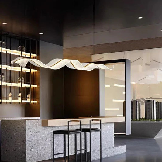 Artistic Acrylic Wave Chandelier