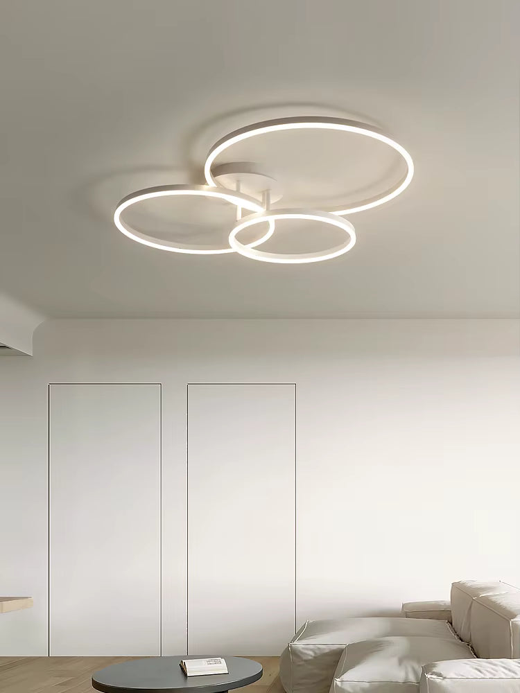 Modern Three Ring Circular Chandelier