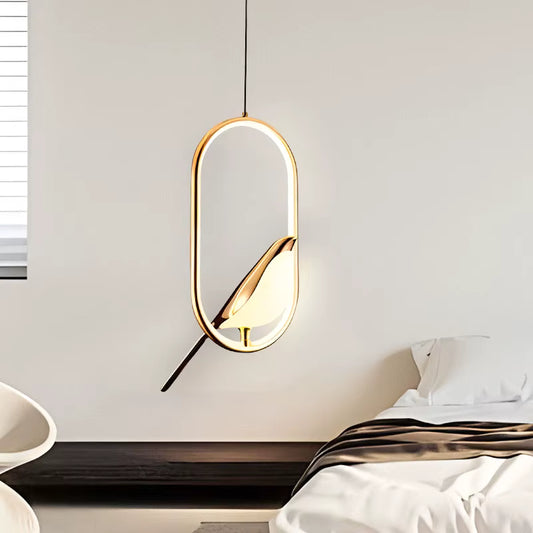 Ring Bird Glass Design Pendant Light