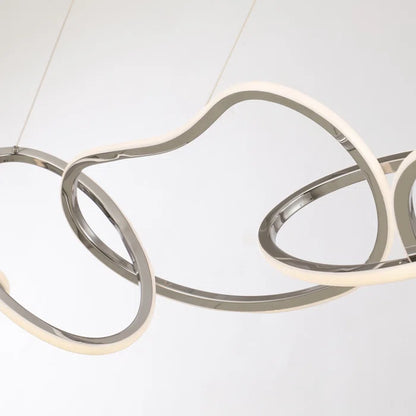 Modern Led Island Five Chain Rings Chandelier