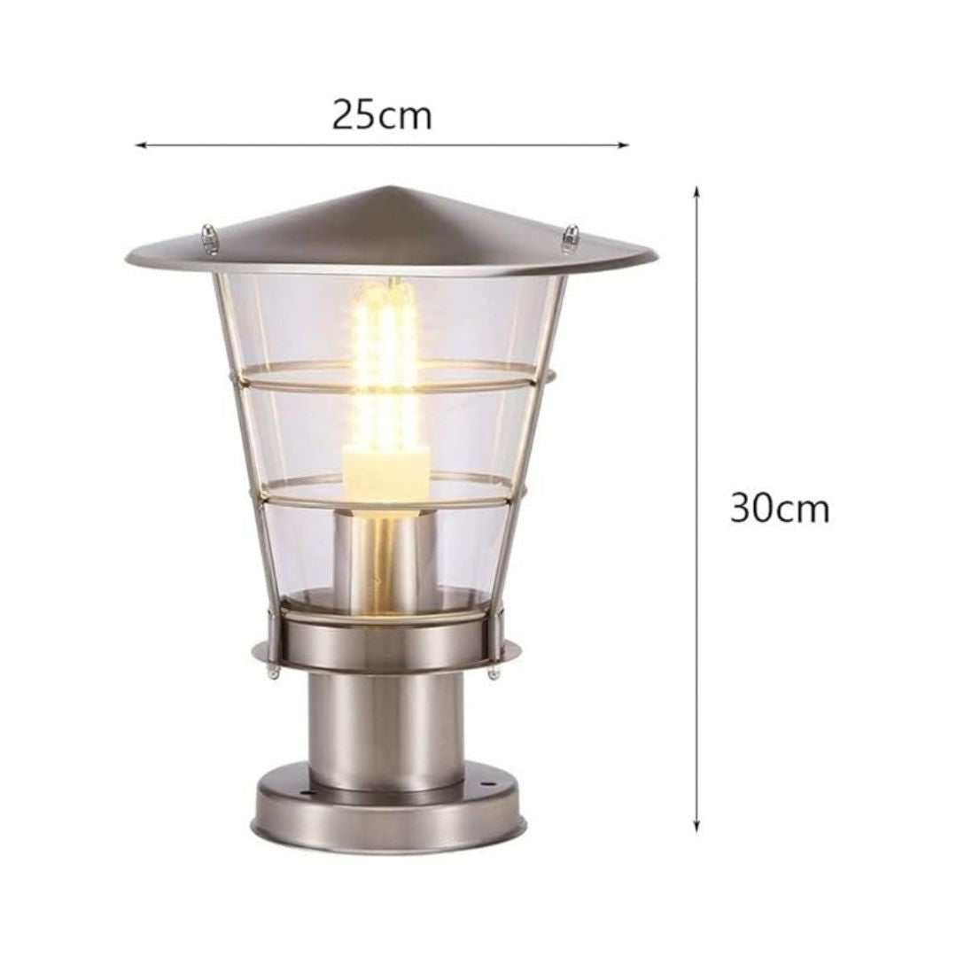 Stainless Steel Lantern Pillar Light