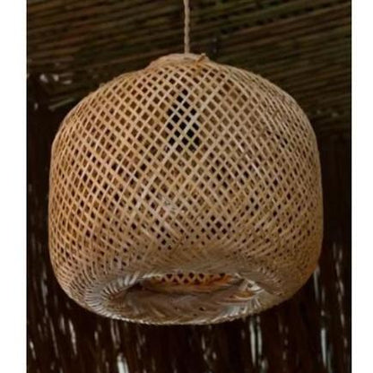 Round Bamboo Pendant Light