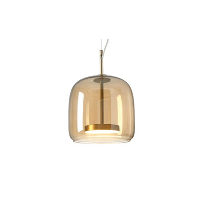 Modern Amber Glass led Pendant Light