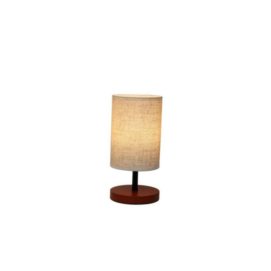 Simple Round Flat base Wood Table Lamp