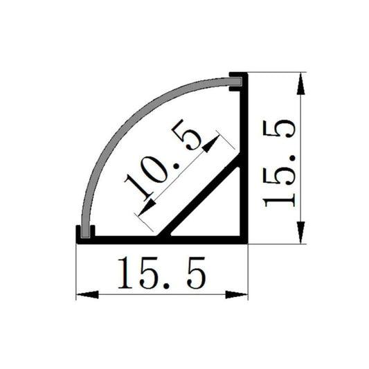 Profile Aluminium Corner 1616