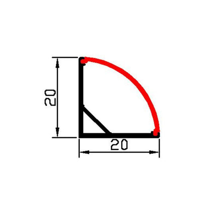 Profile Aluminium Corner 20