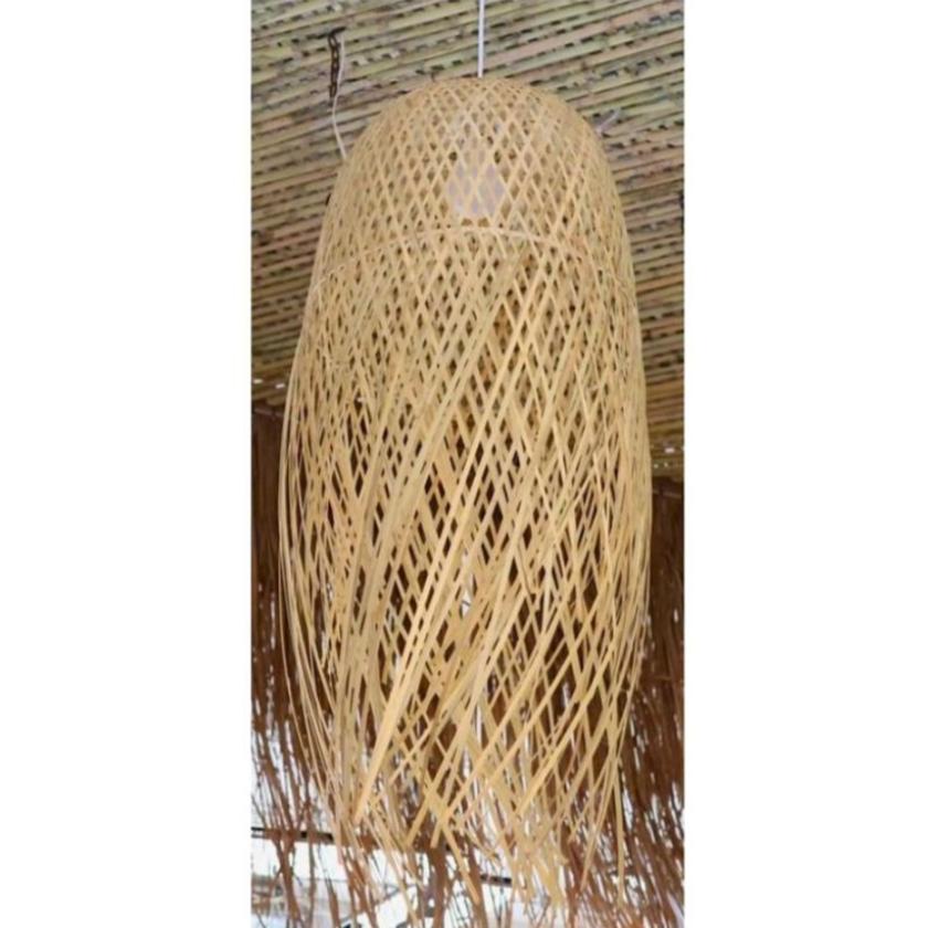 Oval Bamboo Pendant Light