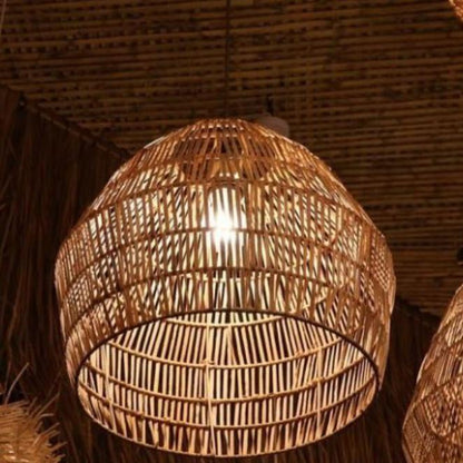 Creative Natural Rattan Pendant Light