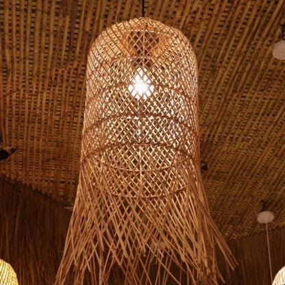 Pineapple Rattan Pendant Light