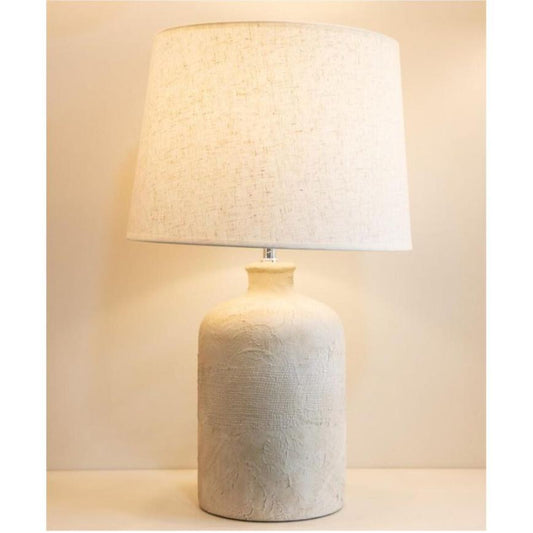 Stamped Concrete Ceramic Table Lamp