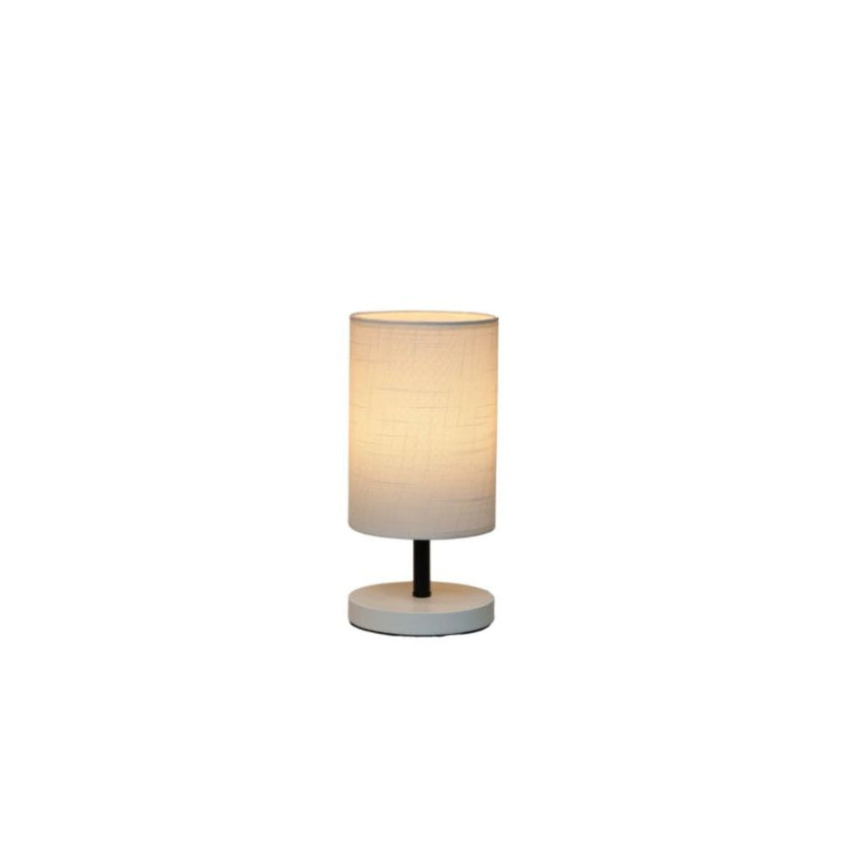 Simple Round Flat base Wood Table Lamp