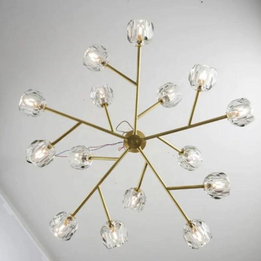 Modern Molecular Snowflake Crystal Chandelier