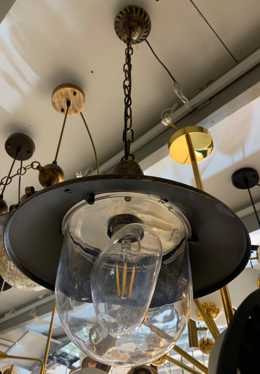 Glass Lantern Loft Pendant Light