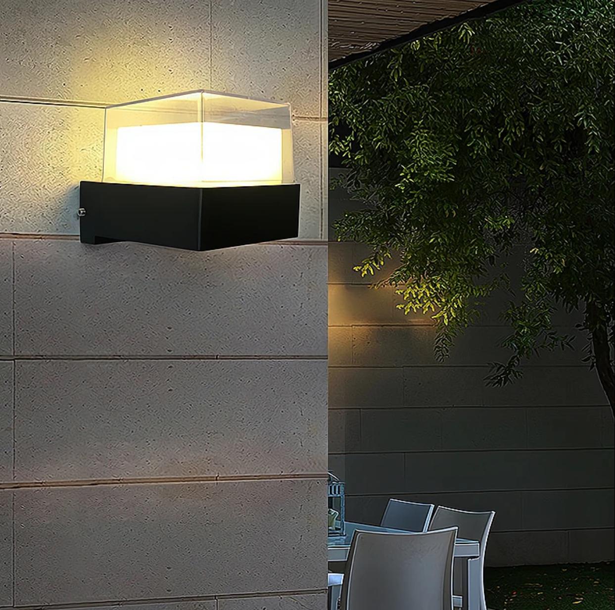 Modern Wall Lamp Acrylic Box Shape