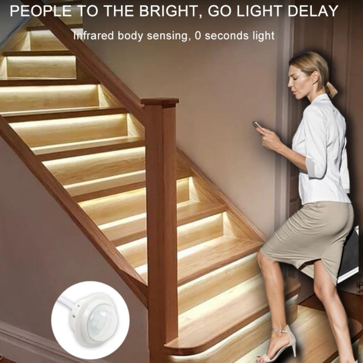 32-Step Smart Stair Lighting Controller Automatic 12V/24V