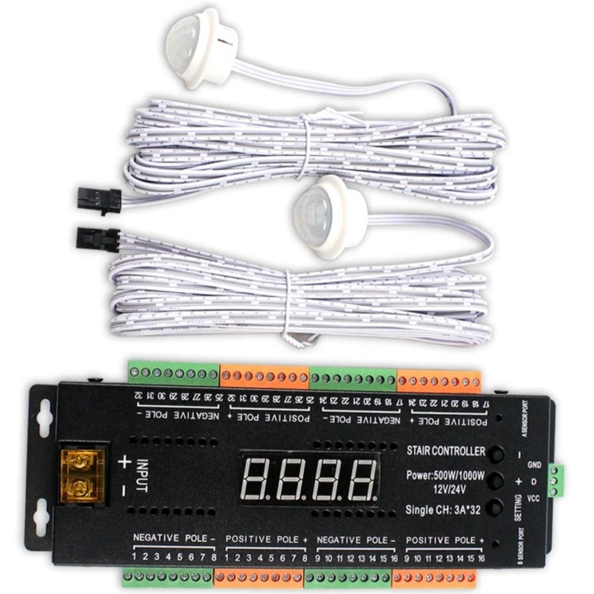 32-Step Smart Stair Lighting Controller Automatic 12V/24V – Enora Lebanon