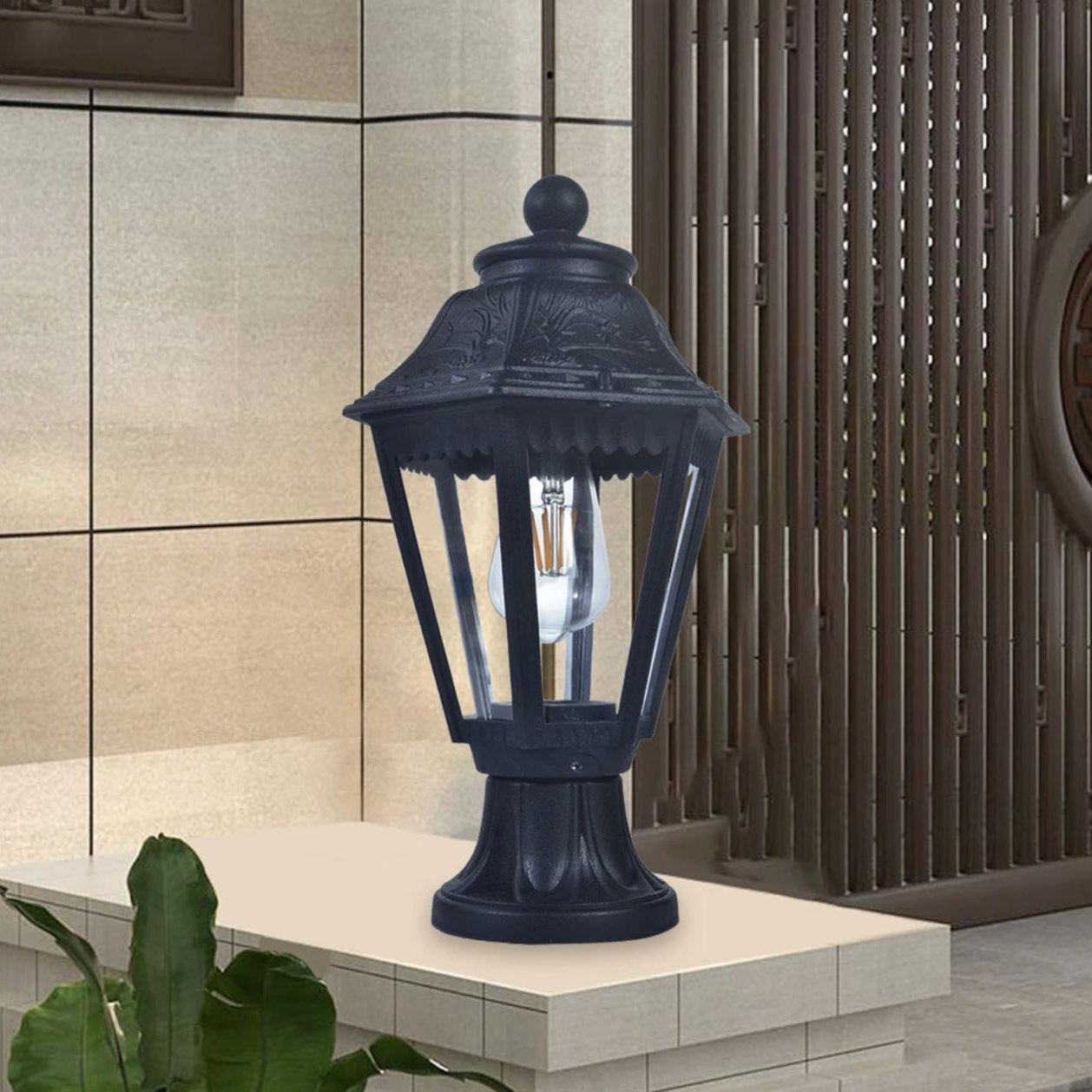 Outdoor Ceramic Pillar Light