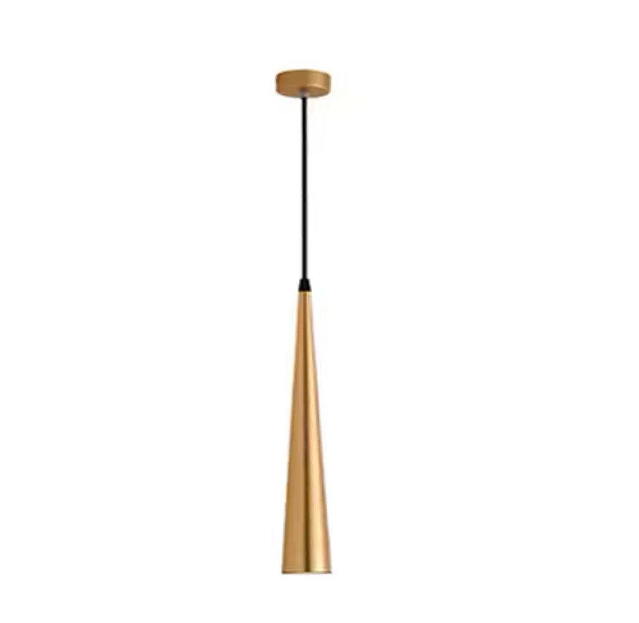 Cone Pendant Light 7W Gold Body