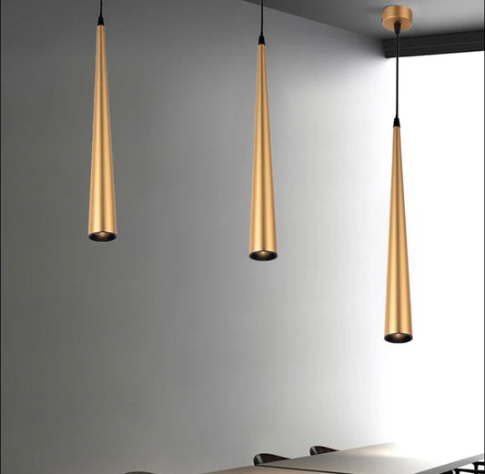 Cone Pendant Light 7W Gold Body