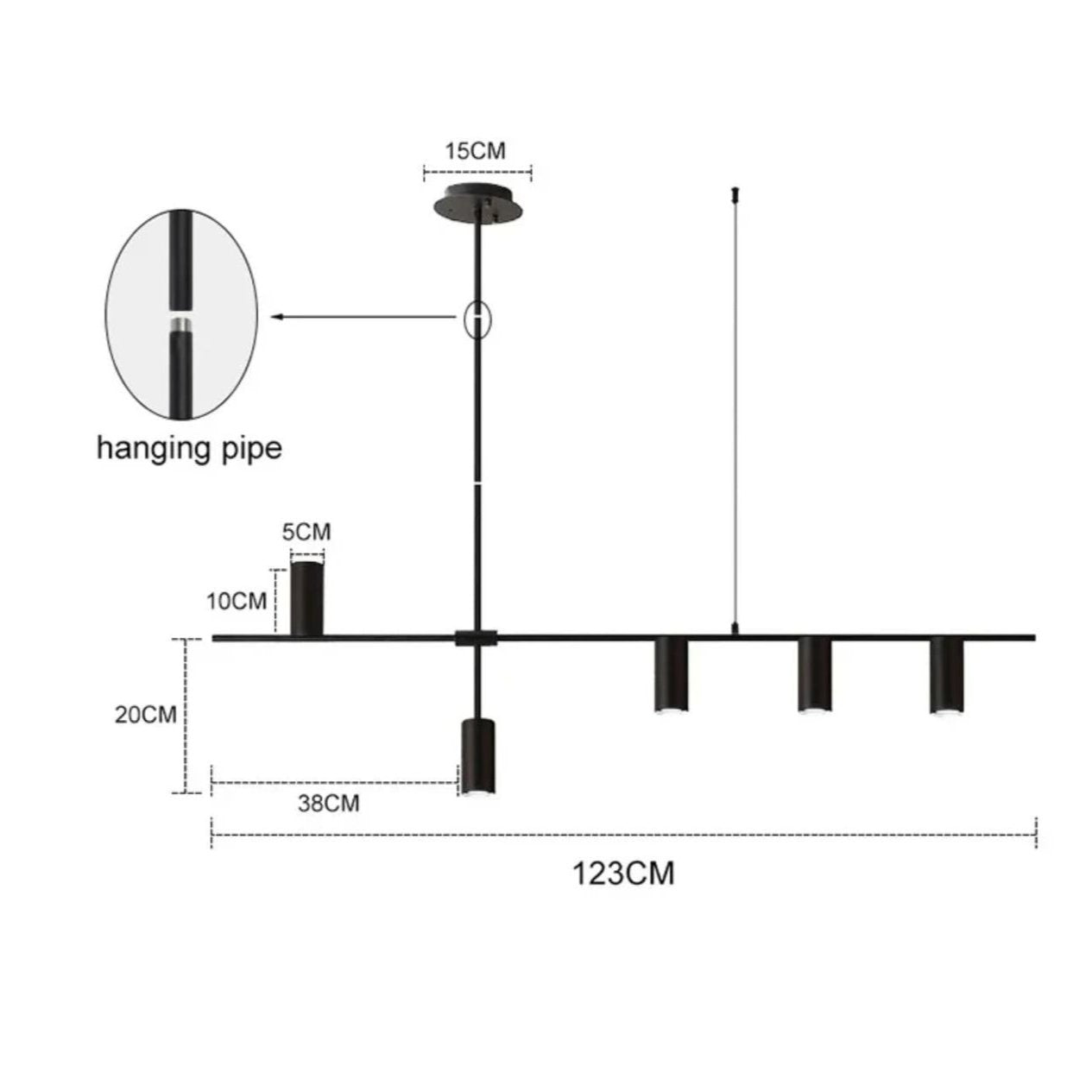 Linear Downlight Spot Chandelier