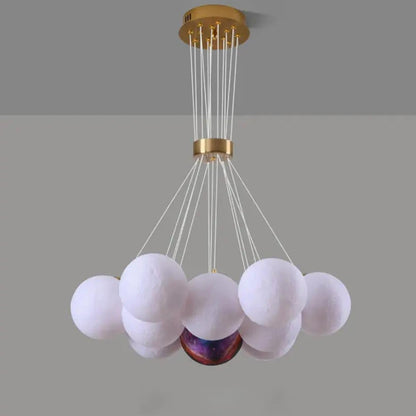 Moon Balls With Middle Purple Ball Chandelier