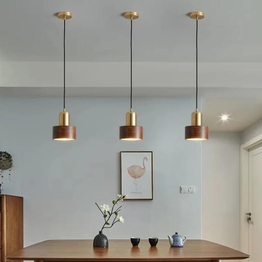 Wood Shell Pendant Light