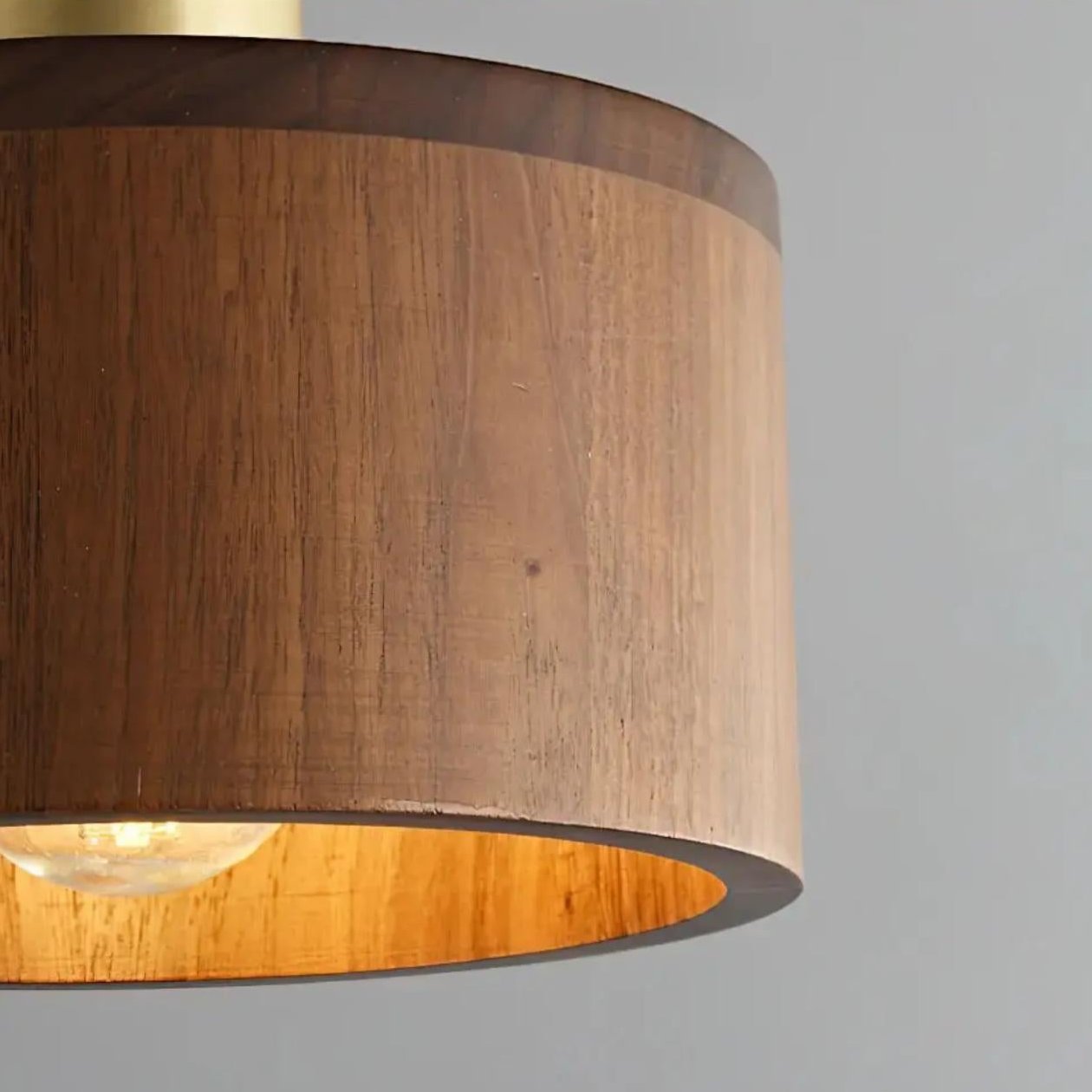 Wood Shell Pendant Light