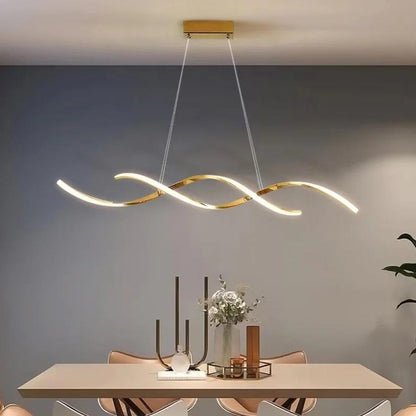 Modern Thin Spiral Chandelier