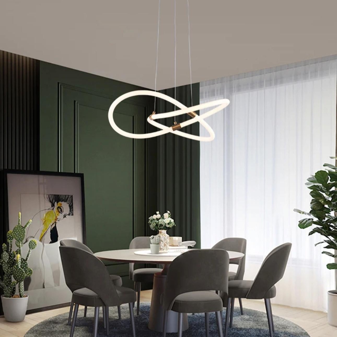 Fashion Winding PVC Chandelier