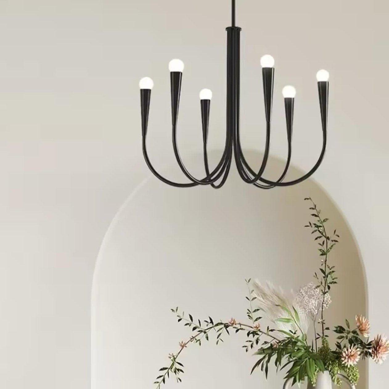 Modern Retro Candles Chandelier