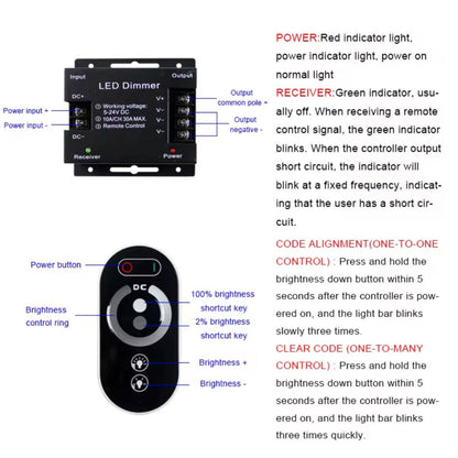 Touch Dimmer Led Controller 12V/24V