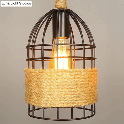 Island Hemp Rope Hanging Chandelier