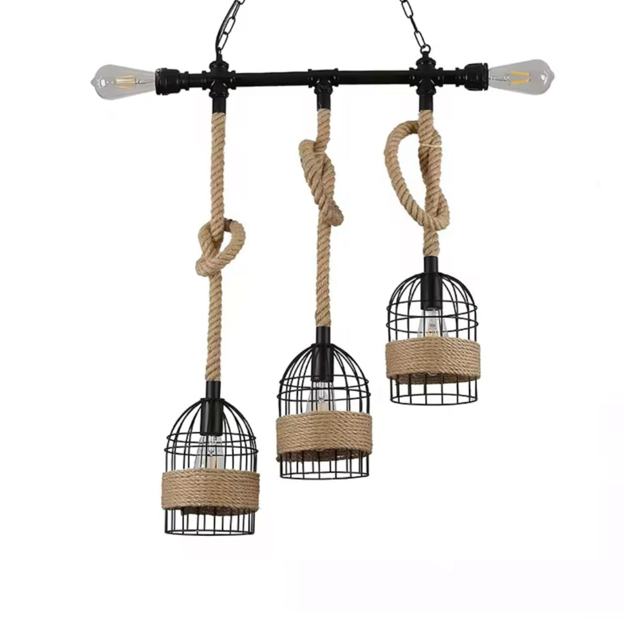 Island Hemp Rope Hanging Chandelier
