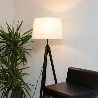 Antique Black Tripod Floor Lamp