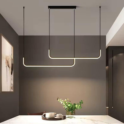 Modern Double U Chandelier
