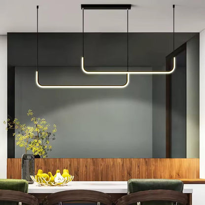 Modern Double U Chandelier