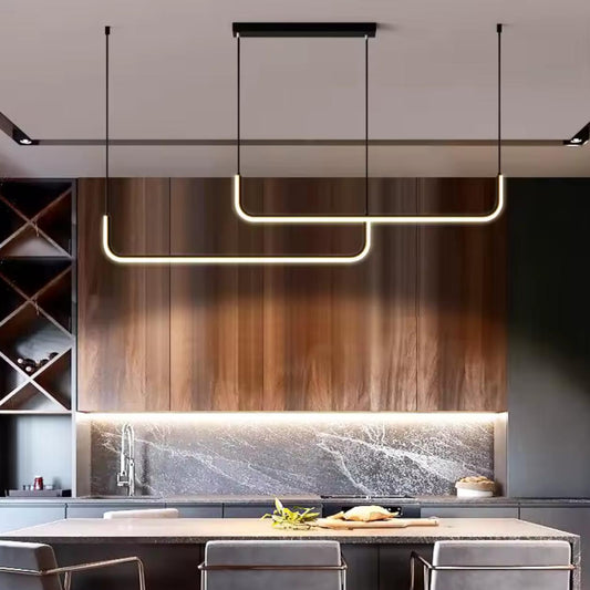 Modern Double U Chandelier