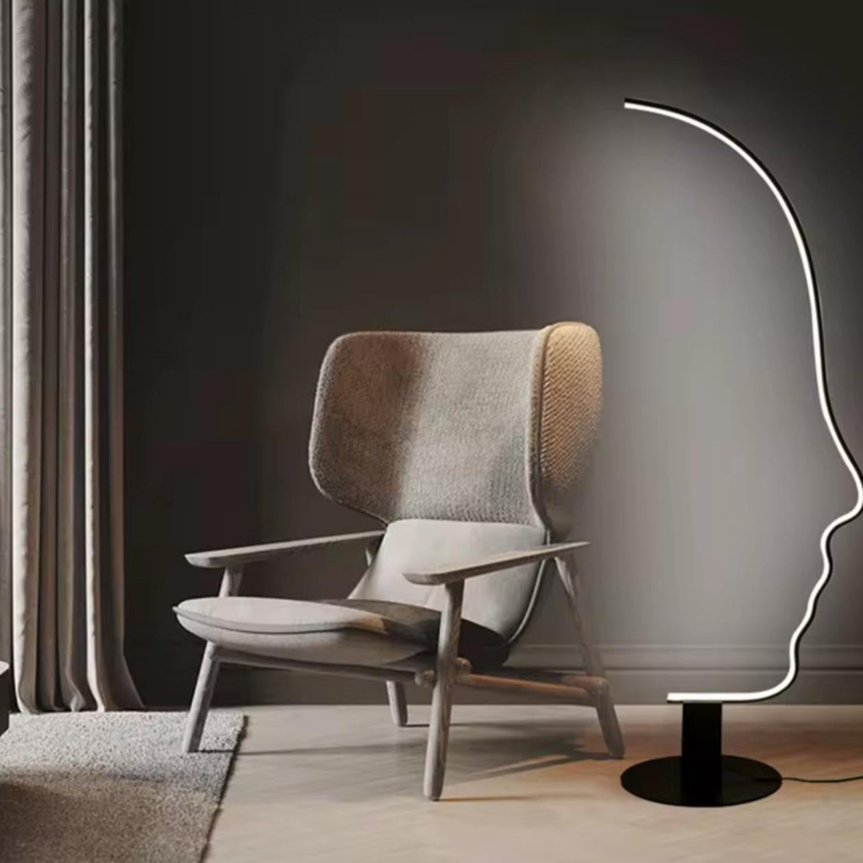 Human Face Modern Floor Lamp