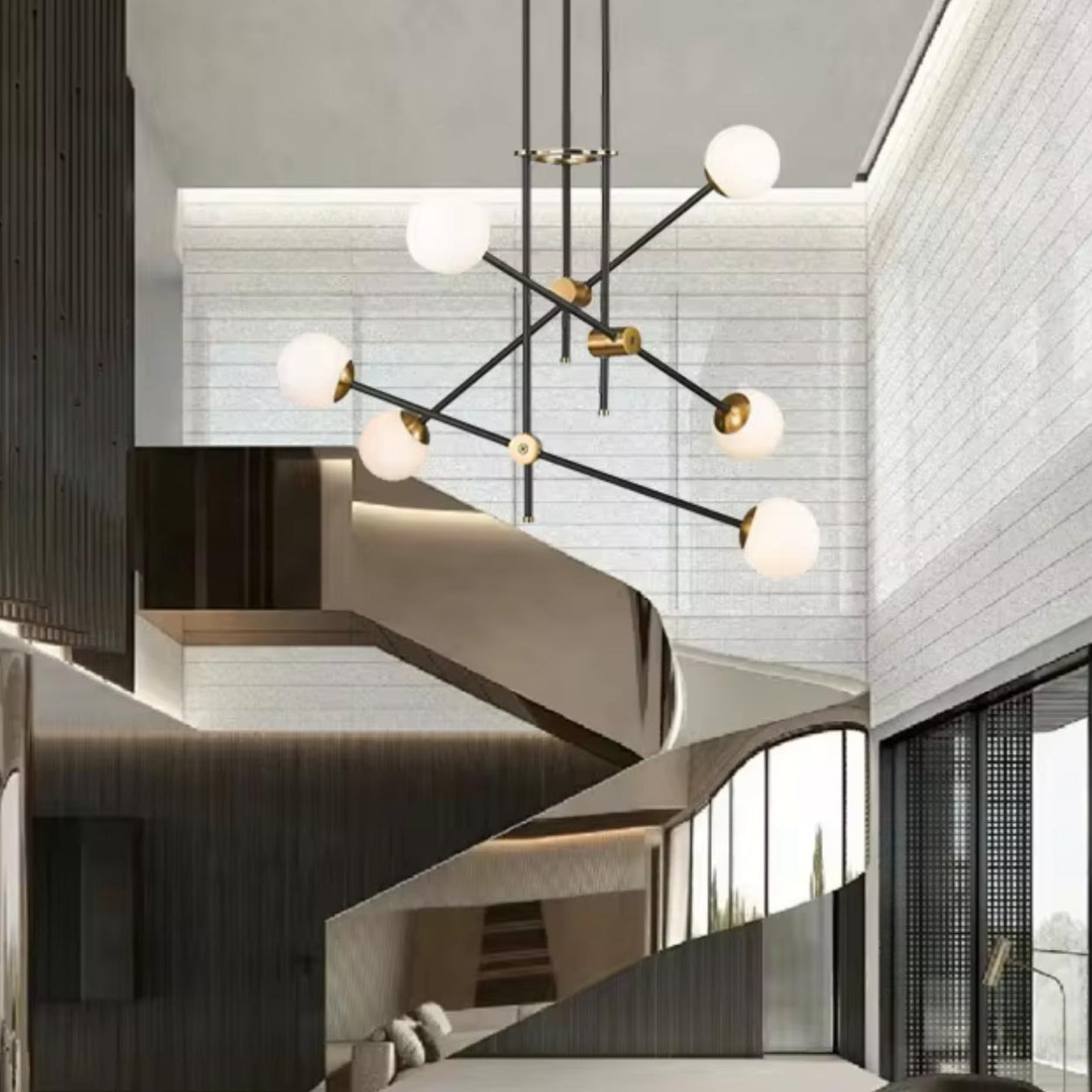 Modern Cross Branches Chandelier