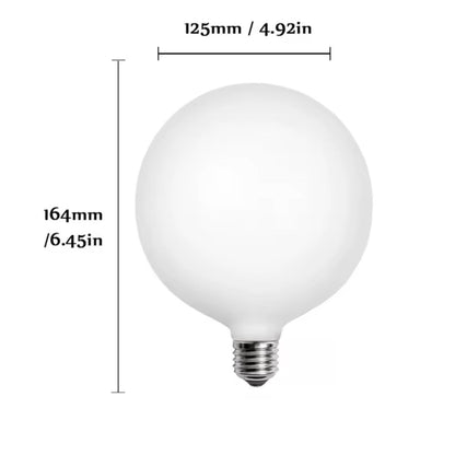 Filament Led Light G125 Milky Glass