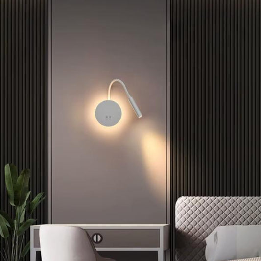 Modern Round Shape With Flexible Head Wall Lamp