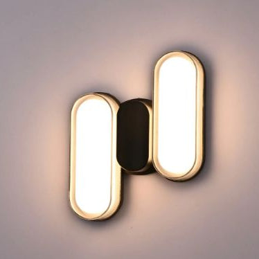 Oblique Oval Double Led Wall lamp