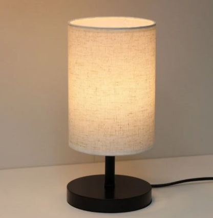 Simple Round Flat base Wood Table Lamp