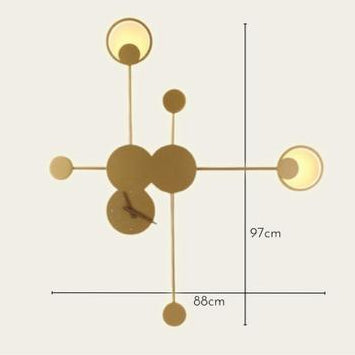 Led Clock Wall Lamp 6772-G